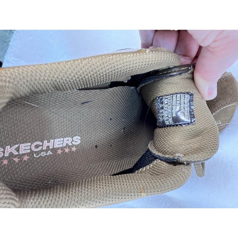 SKECHERS  Womens Bikers Trooper Walking Athletic Shoes Sz 7.5 Brown 47844 - Picture 7 of 8